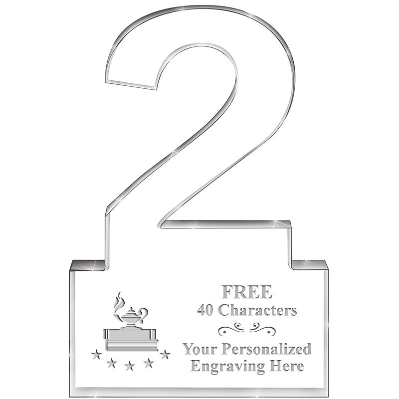 6" 2 YEARS OF SERVICE ACRYLIC