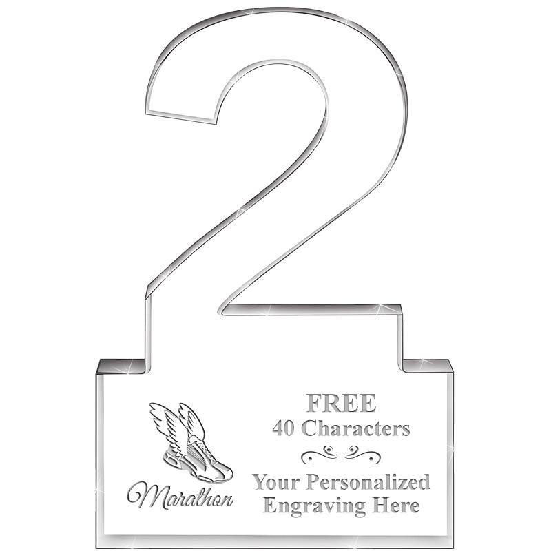 6" 2 YEARS OF SERVICE ACRYLIC