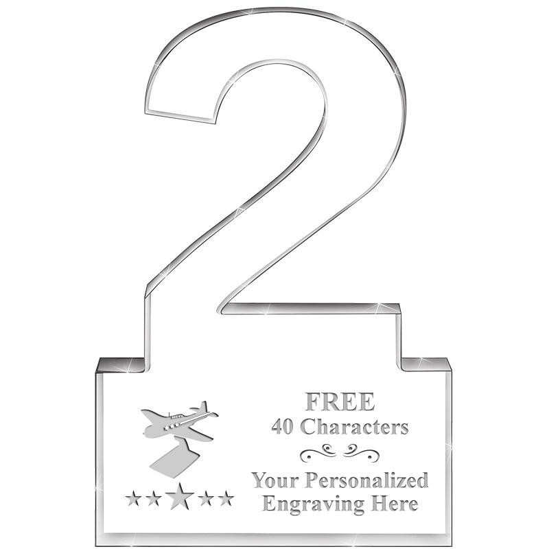 6" 2 YEARS OF SERVICE ACRYLIC