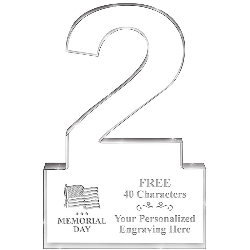 6" 2 YEARS OF SERVICE ACRYLIC