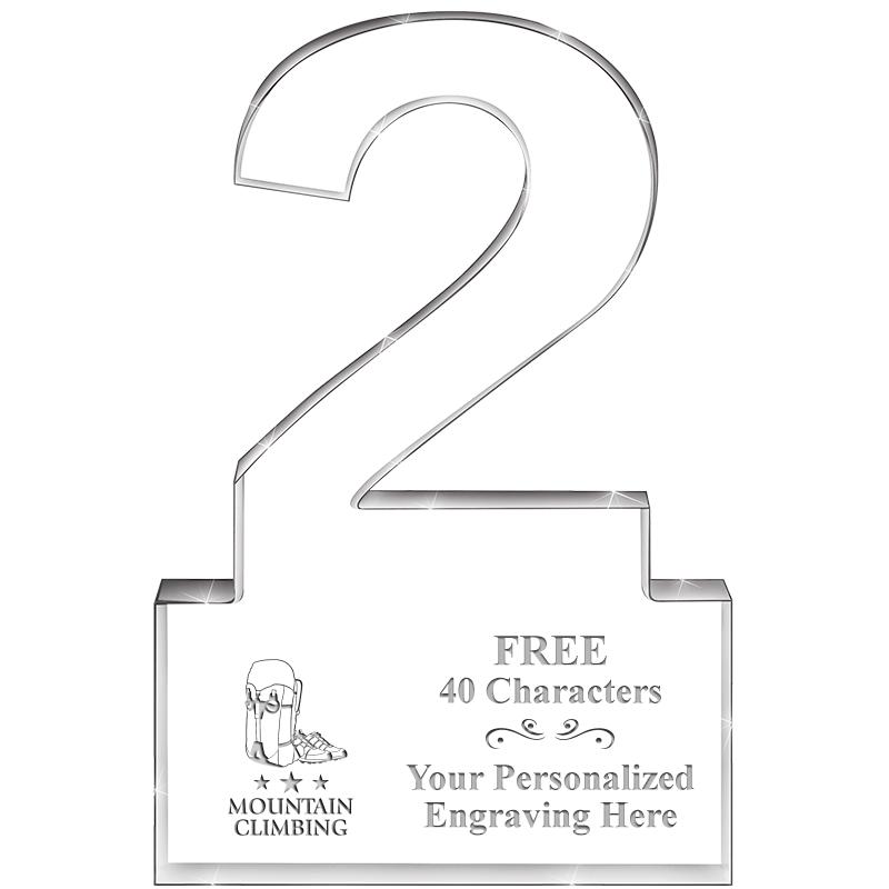 6" 2 YEARS OF SERVICE ACRYLIC