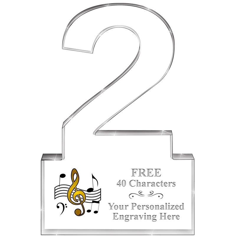 6" 2 YEARS OF SERVICE ACRYLIC