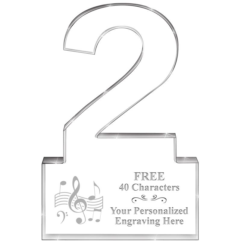 6" 2 YEARS OF SERVICE ACRYLIC