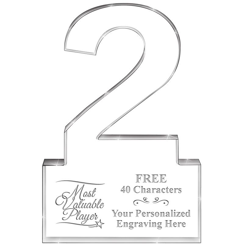 6" 2 YEARS OF SERVICE ACRYLIC