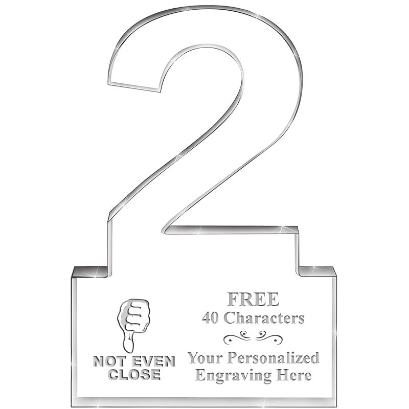 6" 2 YEARS OF SERVICE ACRYLIC