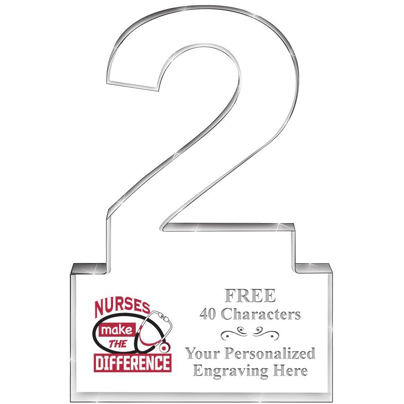 6" 2 YEARS OF SERVICE ACRYLIC