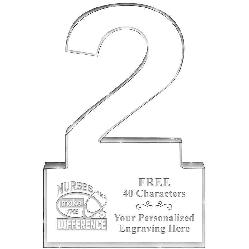 6" 2 YEARS OF SERVICE ACRYLIC