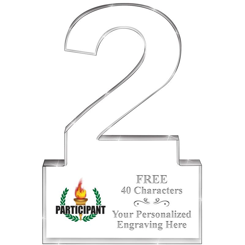 6" 2 YEARS OF SERVICE ACRYLIC