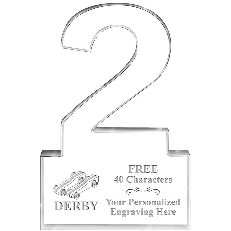 6" 2 YEARS OF SERVICE ACRYLIC