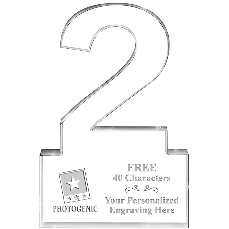 6" 2 YEARS OF SERVICE ACRYLIC