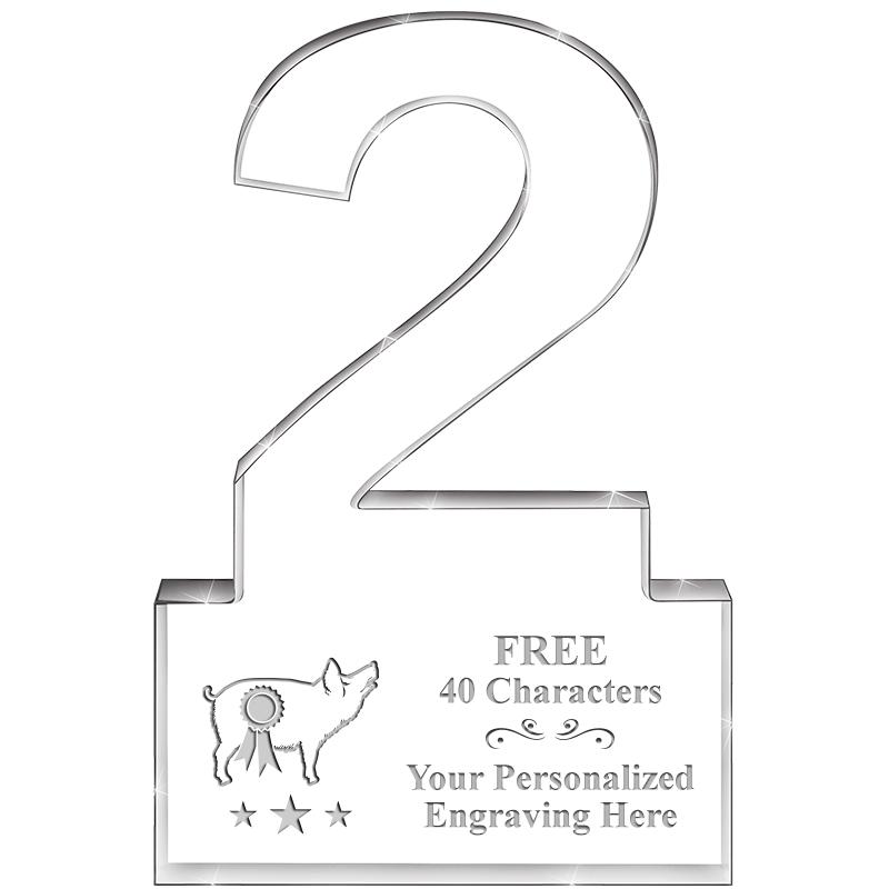 6" 2 YEARS OF SERVICE ACRYLIC