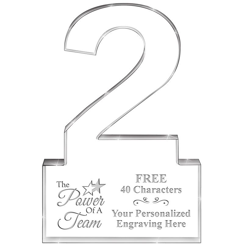 6" 2 YEARS OF SERVICE ACRYLIC