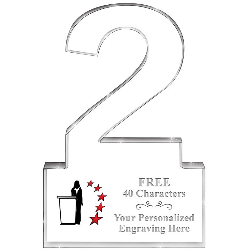 6" 2 YEARS OF SERVICE ACRYLIC