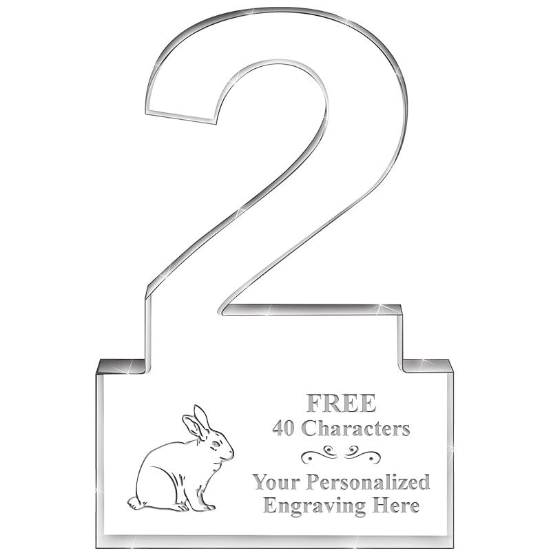 6" 2 YEARS OF SERVICE ACRYLIC