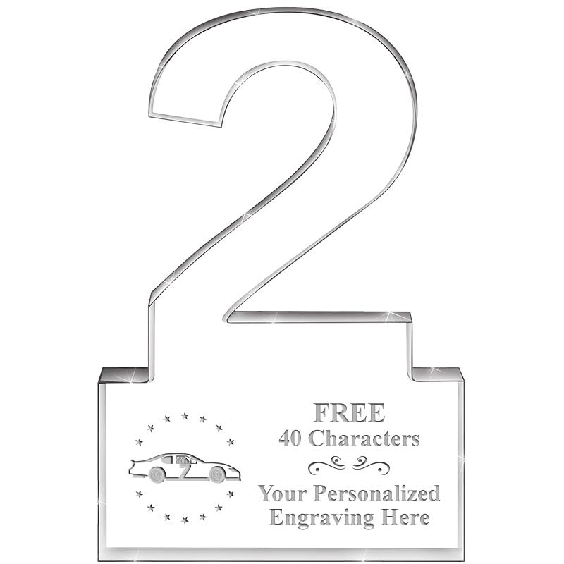 6" 2 YEARS OF SERVICE ACRYLIC