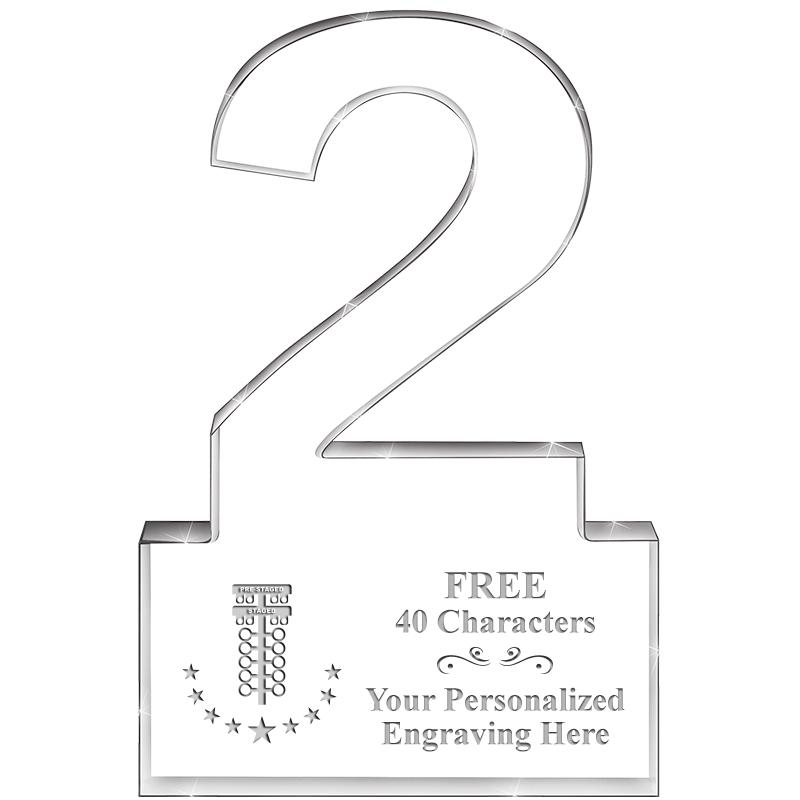 6" 2 YEARS OF SERVICE ACRYLIC