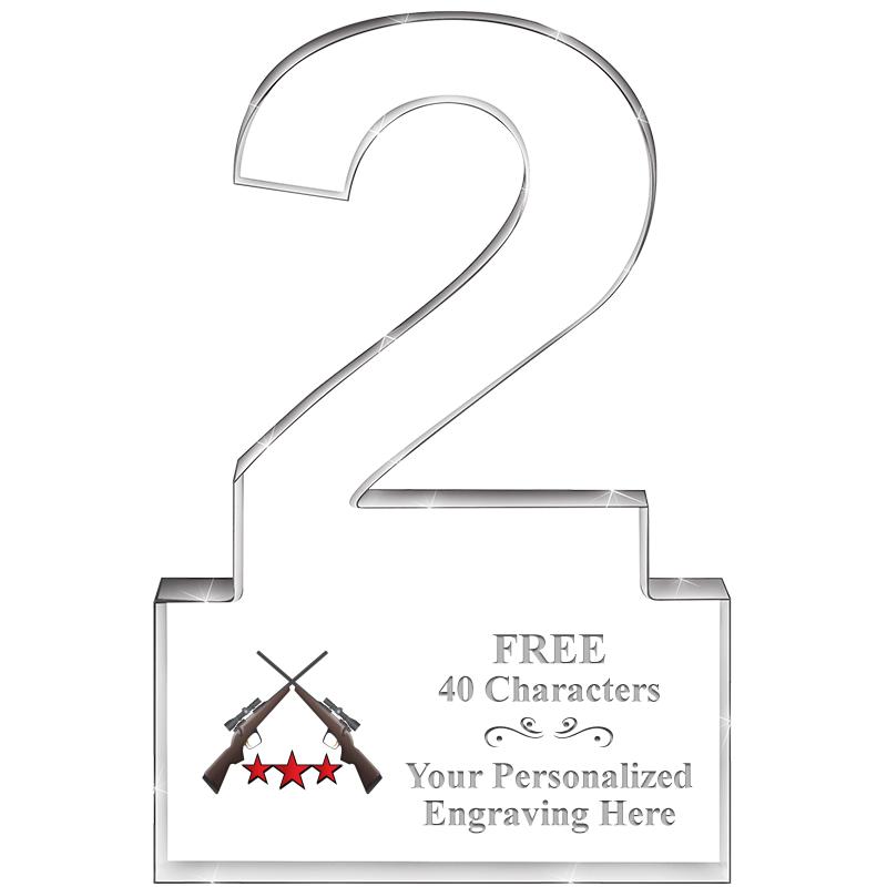 6" 2 YEARS OF SERVICE ACRYLIC