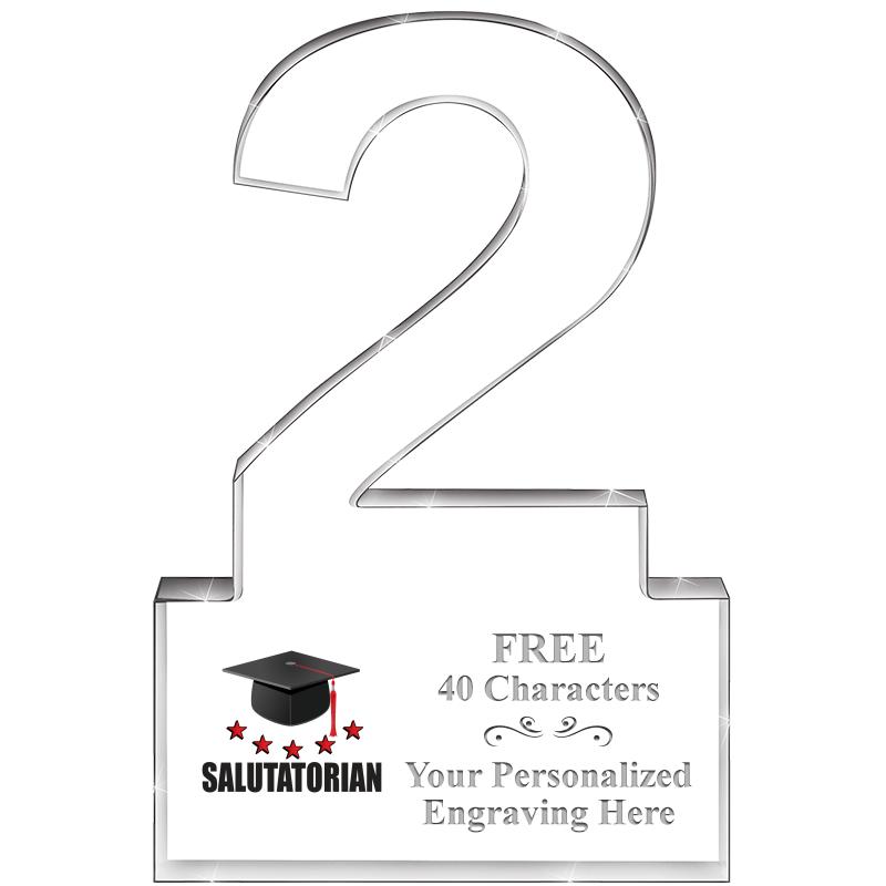 6" 2 YEARS OF SERVICE ACRYLIC