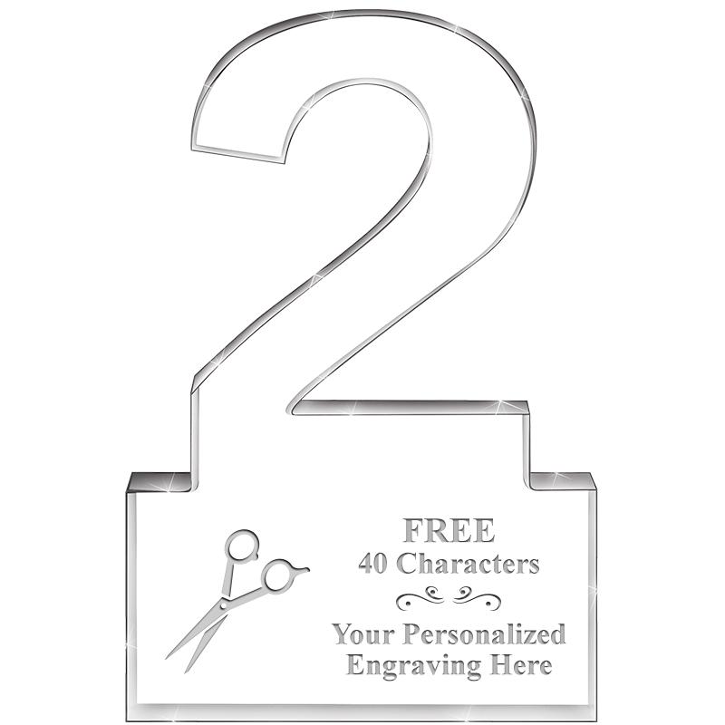 6" 2 YEARS OF SERVICE ACRYLIC