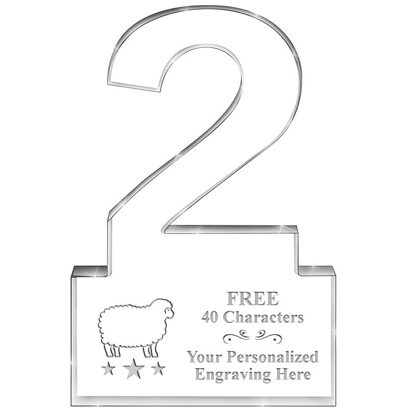 6" 2 YEARS OF SERVICE ACRYLIC