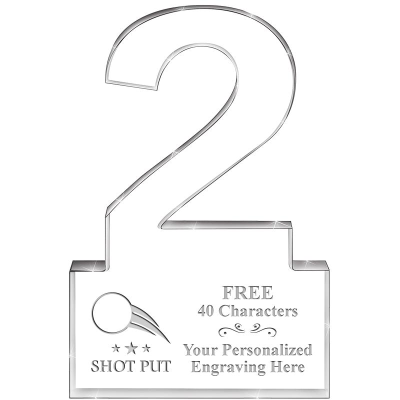 6" 2 YEARS OF SERVICE ACRYLIC