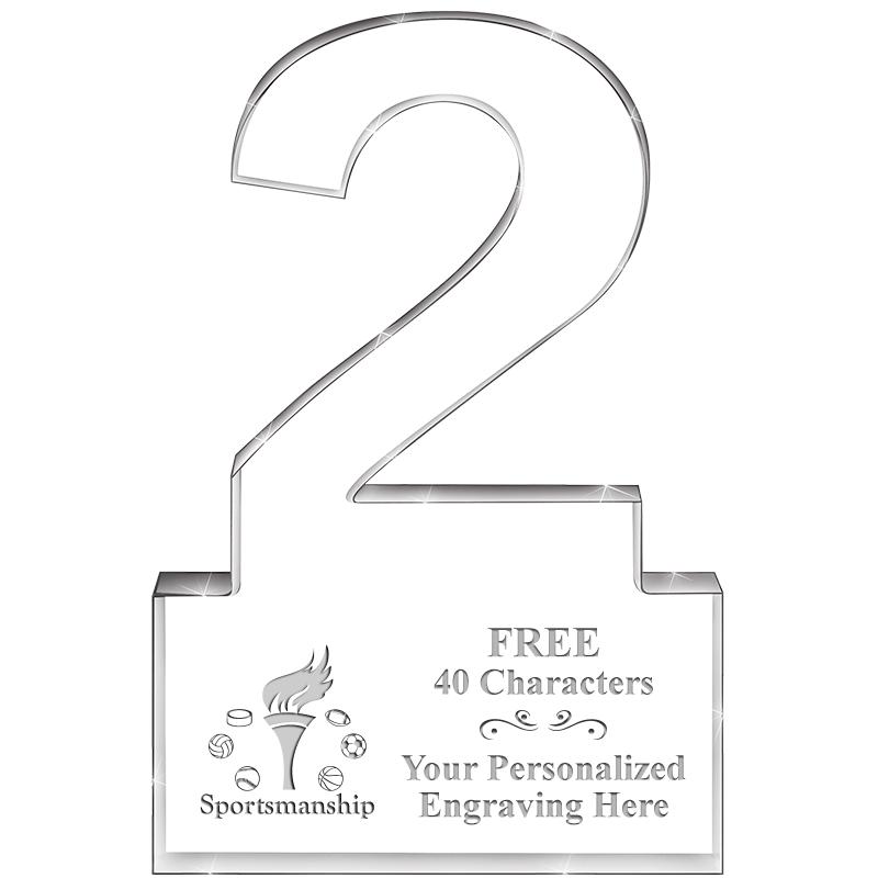 6" 2 YEARS OF SERVICE ACRYLIC