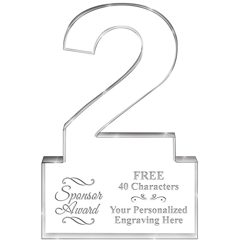 6" 2 YEARS OF SERVICE ACRYLIC