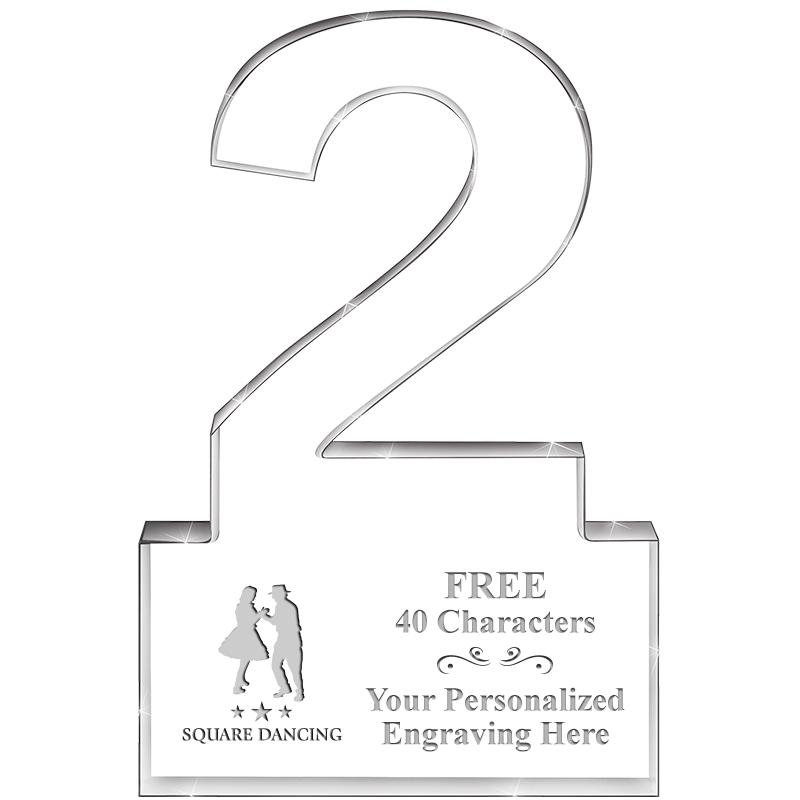 6" 2 YEARS OF SERVICE ACRYLIC