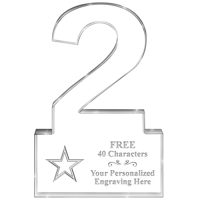 6" 2 YEARS OF SERVICE ACRYLIC