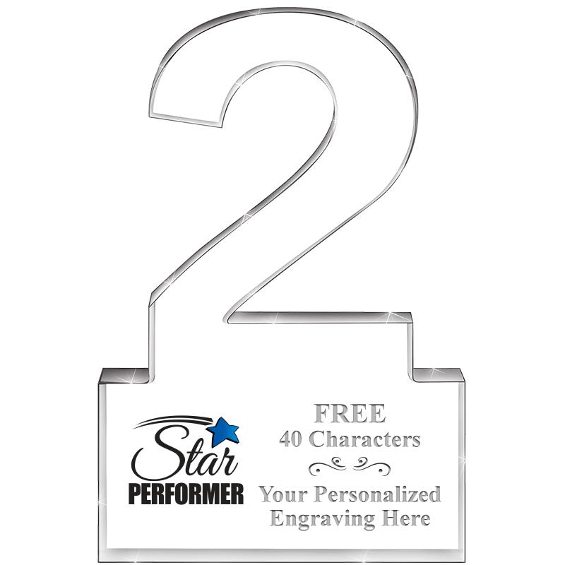 6" 2 YEARS OF SERVICE ACRYLIC