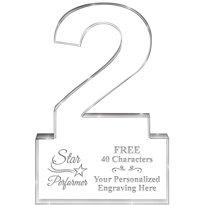 6" 2 YEARS OF SERVICE ACRYLIC