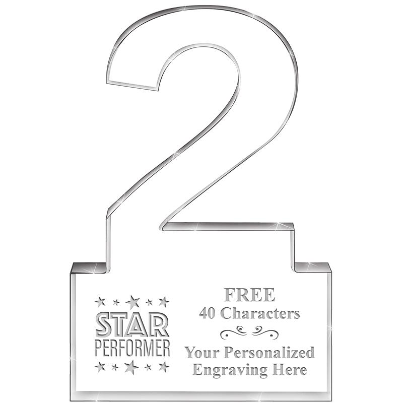 6" 2 YEARS OF SERVICE ACRYLIC