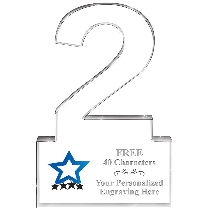 6" 2 YEARS OF SERVICE ACRYLIC