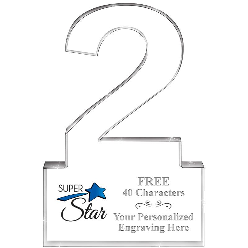 6" 2 YEARS OF SERVICE ACRYLIC