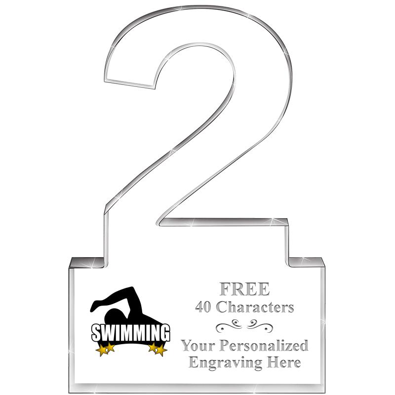 6" 2 YEARS OF SERVICE ACRYLIC