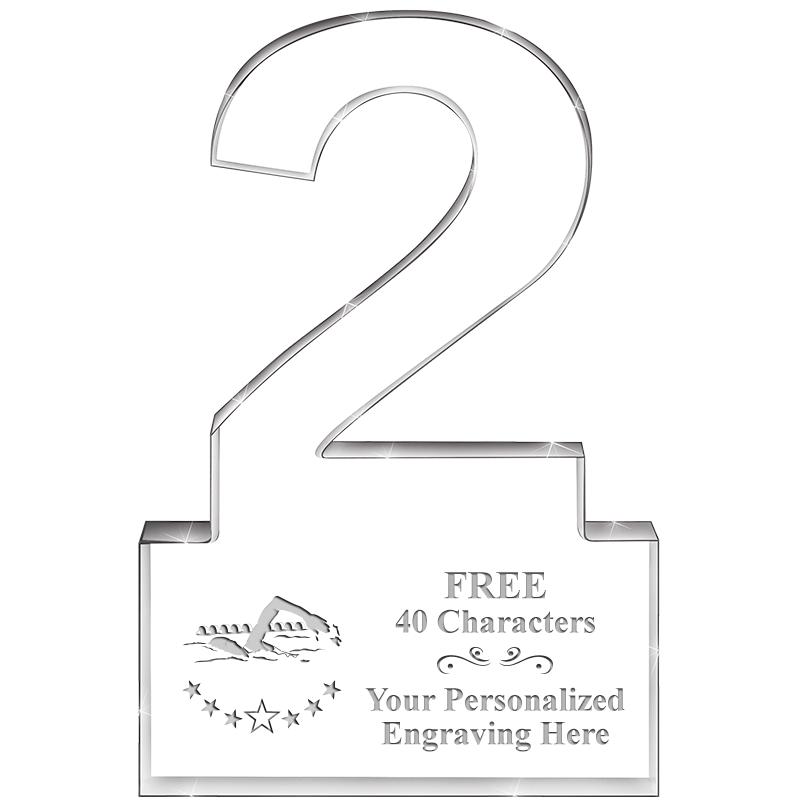 6" 2 YEARS OF SERVICE ACRYLIC