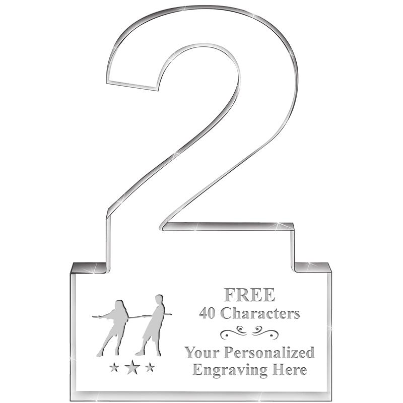 6" 2 YEARS OF SERVICE ACRYLIC