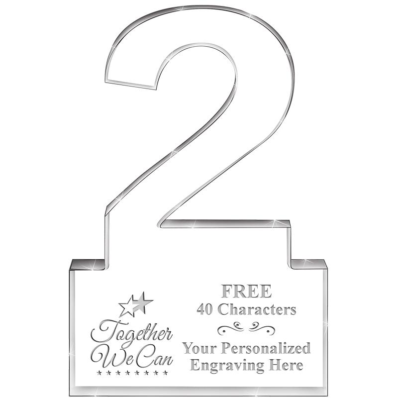 6" 2 YEARS OF SERVICE ACRYLIC