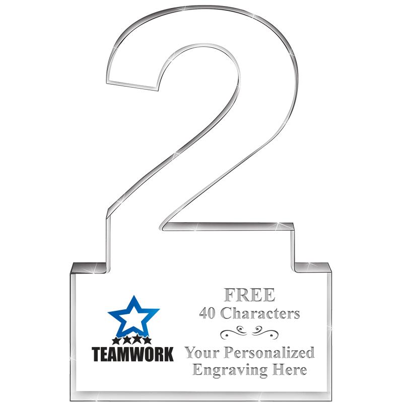 6" 2 YEARS OF SERVICE ACRYLIC