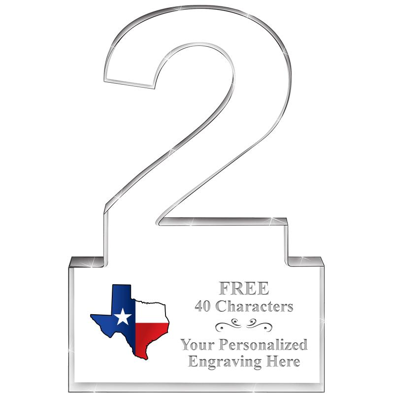 6" 2 YEARS OF SERVICE ACRYLIC