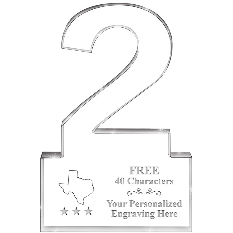 6" 2 YEARS OF SERVICE ACRYLIC