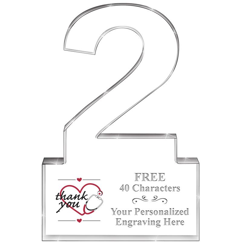 6" 2 YEARS OF SERVICE ACRYLIC