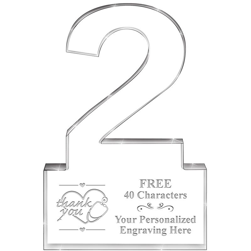 6" 2 YEARS OF SERVICE ACRYLIC