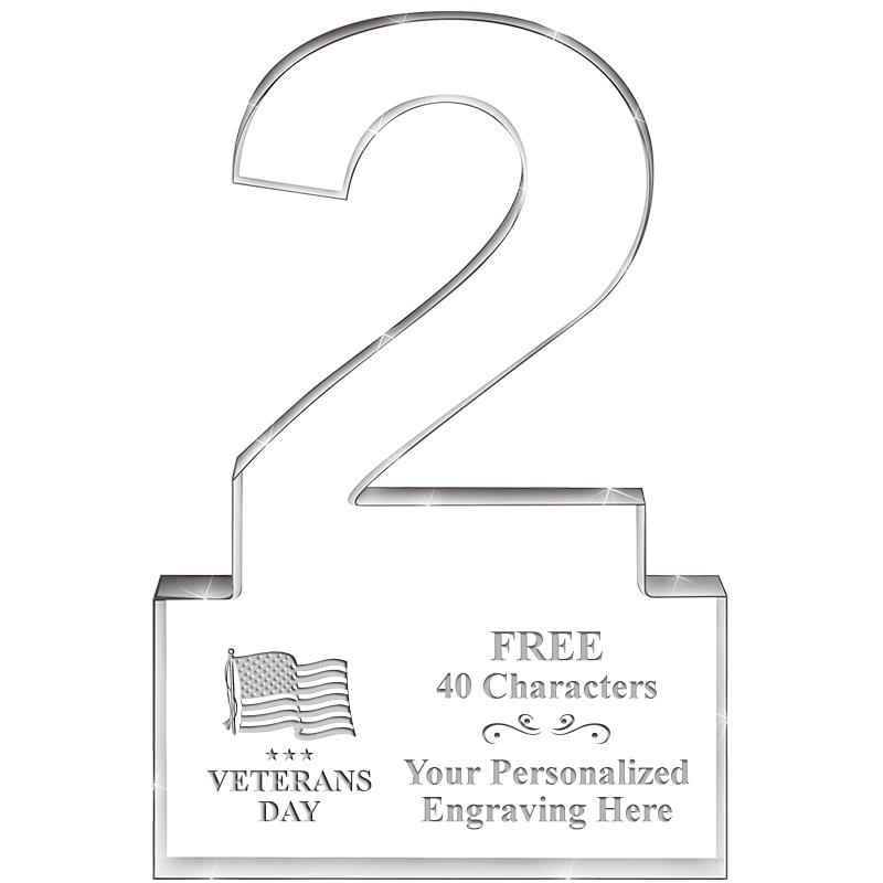 6" 2 YEARS OF SERVICE ACRYLIC