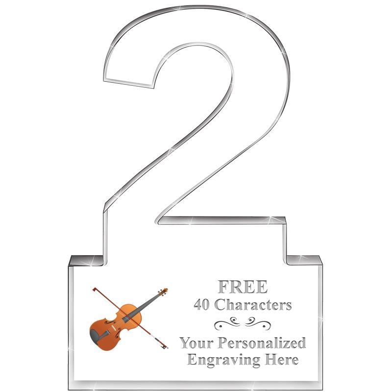 6" 2 YEARS OF SERVICE ACRYLIC