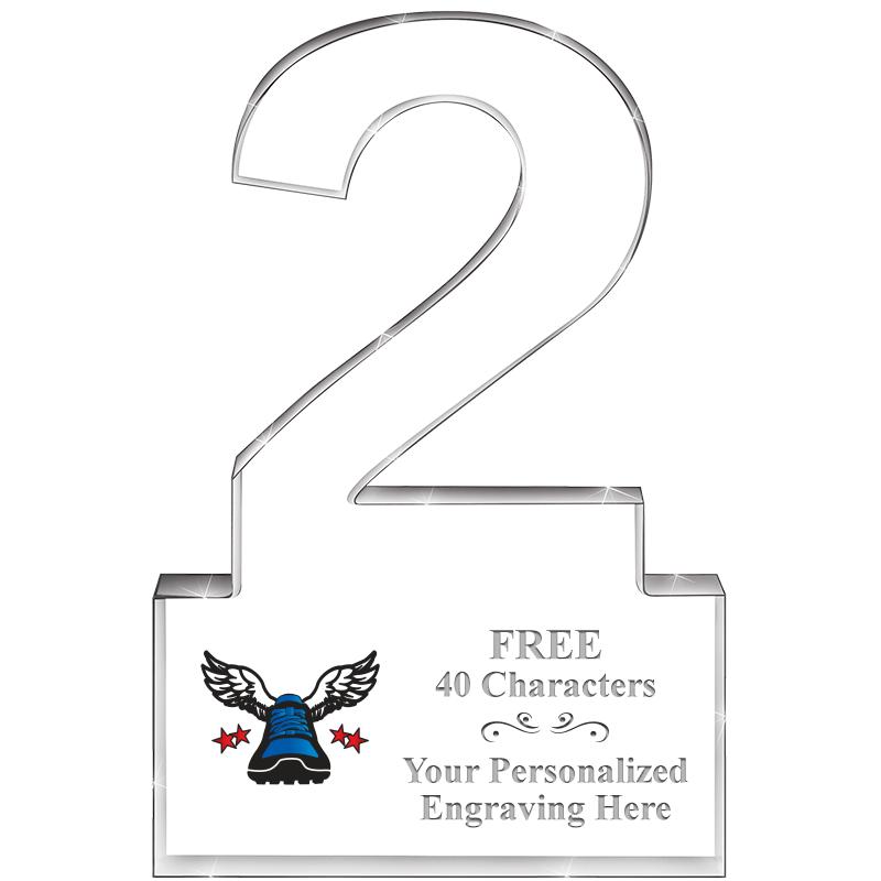 6" 2 YEARS OF SERVICE ACRYLIC