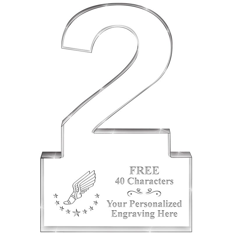 6" 2 YEARS OF SERVICE ACRYLIC