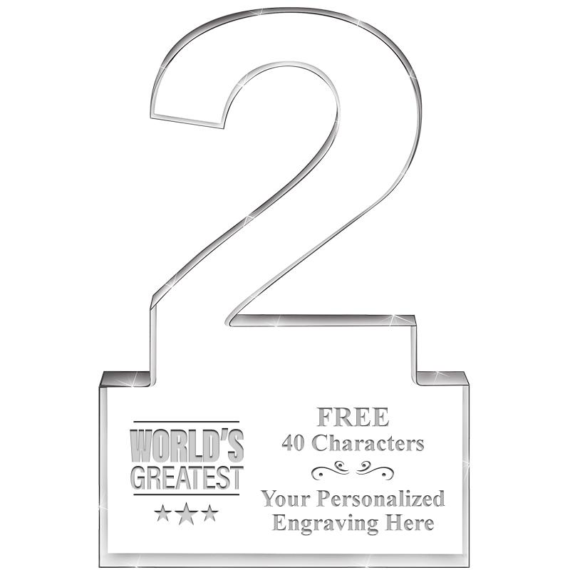 6" 2 YEARS OF SERVICE ACRYLIC