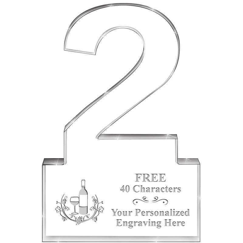 6" 2 YEARS OF SERVICE ACRYLIC