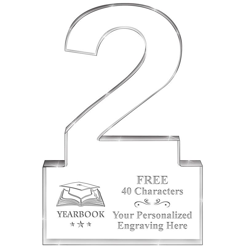 6" 2 YEARS OF SERVICE ACRYLIC